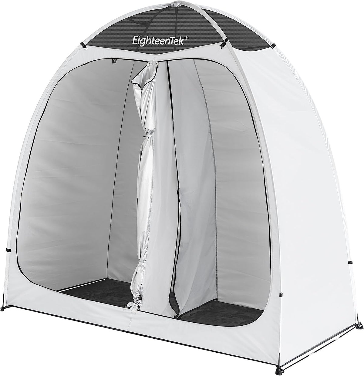 EighteenTek Shower Tent Changing Room 2 Rooms Outdoor Pop Up Camping Portable Privacy Dressing Shelter 83"x43"x80"H