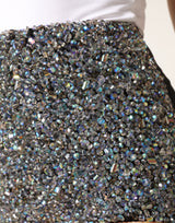 Dolce & Gabbana Multicolor Embellished High Waist Hot Pants Shorts