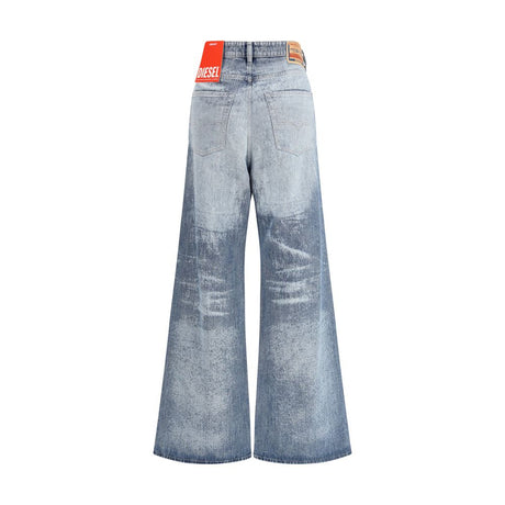 Diesel Blue Cotton Flared Jeans
