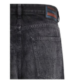 Diesel Black Cotton Relaxed Fit Jeans
