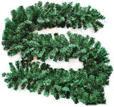 Crownland 9 Feet Christmas Soft Garland Holiday Green Artificial Christmas Garland Home Garden Artificial Greenery is Suitable for Indoors Outdoors Garden Staircase Wreath Decor (Pack of 2)