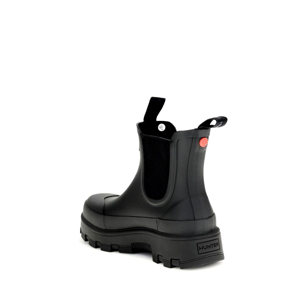 Hunter Black Rubber Chelsea Boots