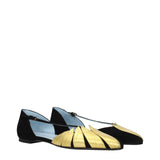 Valentino Garavani Black Leather Flat Sandals