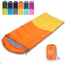 Flantree Sleeping Bag 4 Seasons Adults & Kids for Camping Hiking Trips Warm Cool WeatherLightweight and Waterproof with Compression BagIndoors Outdoors Activities (Yellow)