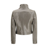 Courrèges Gray Cotton Full-Length Jacket
