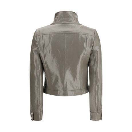 Courrèges Gray Cotton Full-Length Jacket