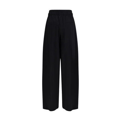 Max Mara Black Fleece Wool Casual Pants