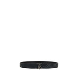 Burberry Black Calf Leather Bos Taurus Regular Belt