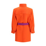Saint Laurent Orange Silk Coat