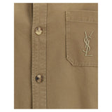 Saint Laurent Bicolor Cotton Denim Jacket