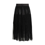 Dolce & Gabbana Black Silk Long Skirt