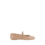 Gianvito Rossi Beige Calf Leather Bos Taurus Ballet Flats