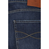 Brunello Cucinelli Blue Cotton Straight-Leg Jeans