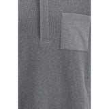 Thom Browne Gray Cotton Polo Shirt