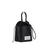 Maison Margiela Black Calf Leather Bos Taurus Shoulder Bag