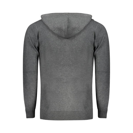 Norway 1963 Gray Polyester Men's Hooded Cardigan