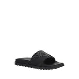 Fendi Black Rubber Flat Sandals