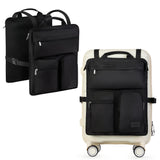 Over Luggage Organizer for Carry On Bag or Suitcase with Storage Pockets 16” Laptop Sleeve with Handle Travel Accessories Bag Slide On Luggage Harness with Adjustable Straps (Black)