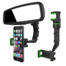 MuiSci Car Phone Holder Rearview Mirror Mount 360 Degrees Rotating Retractable Cell Automobile Cradles Dashboard Stand GPS for All Phones (Green)