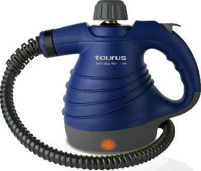 NETTOYEUR VAPEUR TAURUS, RAPIDISSIMO CLEAN PRO, 1050W, 7 ACCESSOIRES, PRESSION 3,5 BAR, DÉBIT 45MIN, RÉSERVOIR 350ML, ANTIBACTÉRIEN, POIGNÉE ERGONOMIQUE, INDICATEUR LUMINEUX DE NIVEAU DE PRESSION CORRECT, BLEU FONCÉ