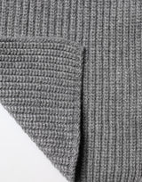 Dolce & Gabbana Gray Cashmere Knit Neck Wrap Shawl Scarf