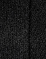 Dolce & Gabbana Black Cashmere Knit Shawl Fringes Scarf