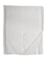 Dolce & Gabbana White Polka Dot Polyester Shawl Scarf