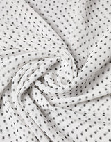 Dolce & Gabbana White Polka Dot Polyester Shawl Scarf