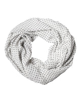 Dolce & Gabbana White Polka Dot Polyester Shawl Scarf