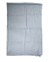 Dolce & Gabbana Light Blue Cashmere Knitted Shawl