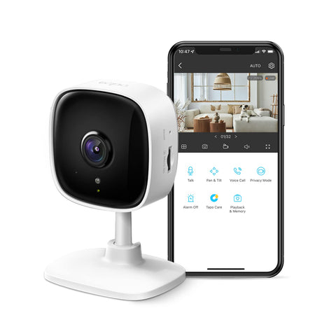 TP-Link Tapo 2K Indoor Security Camera for Baby Monitor Dog Camera w/ Motion Detection 2-Way Audio Siren Night Vision Cloud & SD Card Storage(Up to 256 GB)(Tapo C110) (Renewed)