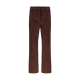 Max Mara Bordeaux Cotton Cropped Pants