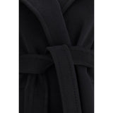 Max Mara Black Fleece Wool Coat