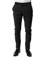 Dolce & Gabbana Black Wool Formal Dress Men Trouser Pants