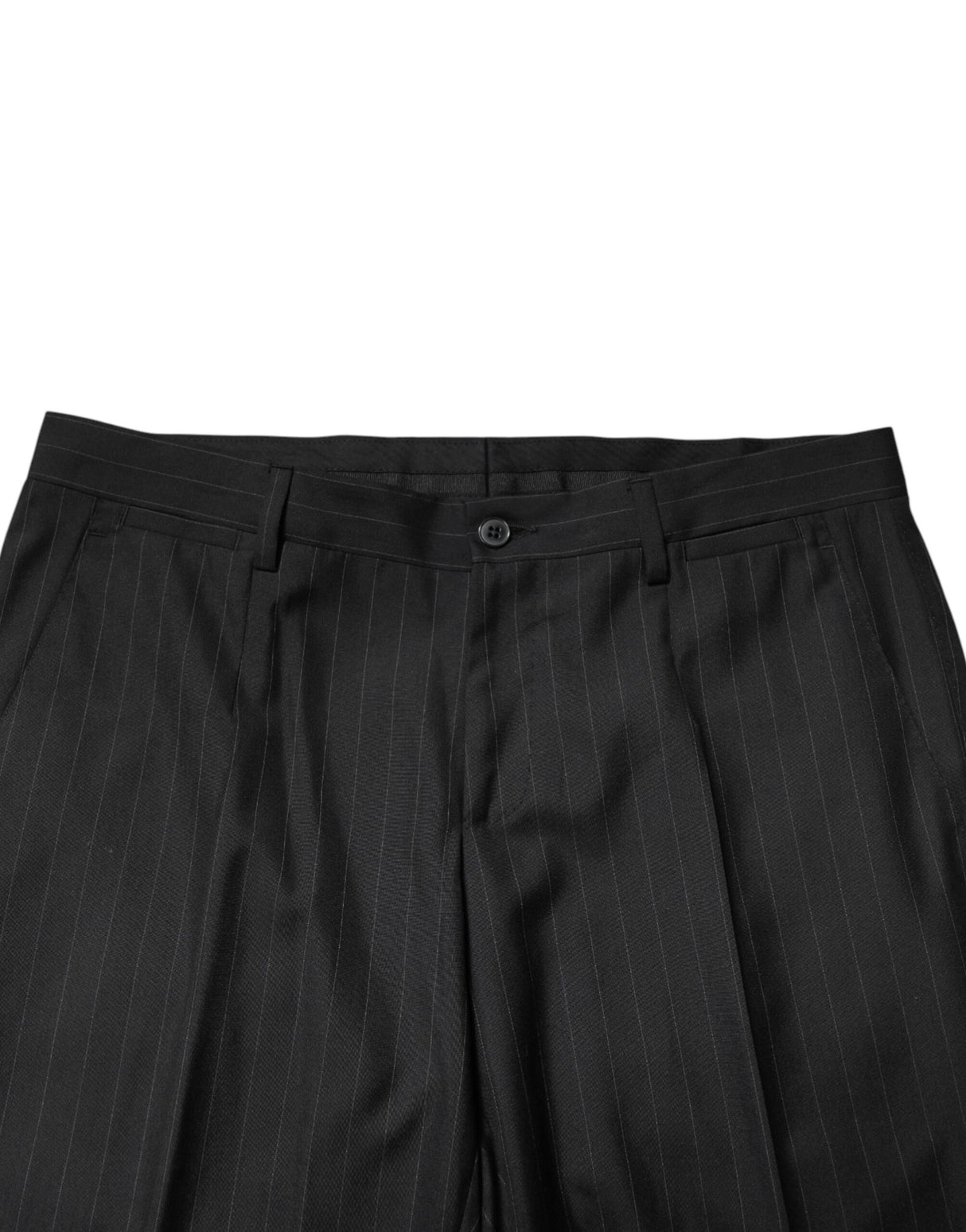 Dolce & Gabbana Black Stripes Wool Men Dress Trousers Pants