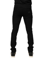 Dolce & Gabbana Black Sacred Heart Men Cotton Denim Jeans