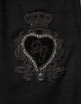 Dolce & Gabbana Black Sacred Heart Men Cotton Denim Jeans