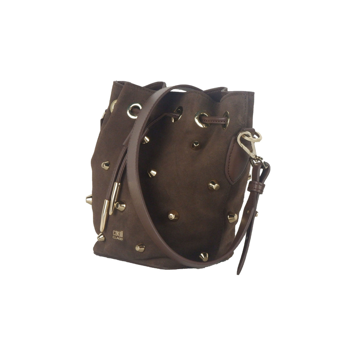 Cavalli Class - Brown Leather Di Calfskin Crossbody Bag