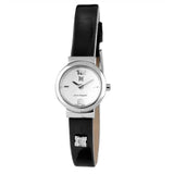 Laura Biagiotti Black Leather Dress Watch