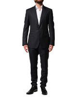 Dolce & Gabbana Black Wool Single Breasted Men 2 Piece Suit