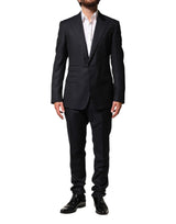 Dolce & Gabbana Dark Blue Wool Single Breasted Men 2 Piece Suit