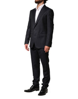 Dolce & Gabbana Black Wool Single Breasted Men 2 Piece Suit