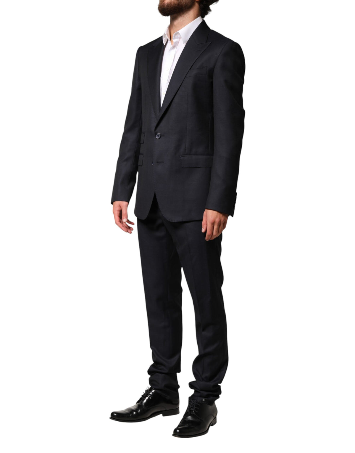 Dolce & Gabbana Dark Blue Wool Single Breasted Men 2 Piece Suit