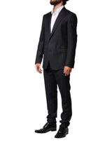 Dolce & Gabbana Dark Blue Wool Single Breasted Men 2 Piece Suit