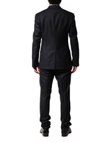 Dolce & Gabbana Dark Blue Wool Single Breasted Men 2 Piece Suit