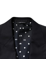 Dolce & Gabbana Dark Blue Wool Single Breasted Men 2 Piece Suit