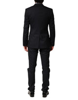 Dolce & Gabbana Black Wool Single Breasted 3 Piece Men Suit