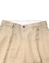 Dolce & Gabbana Beige Linen Single Breasted 2 Piece Suit