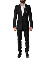 Dolce & Gabbana Black Embellished Single Breasted 2 Pc Suit