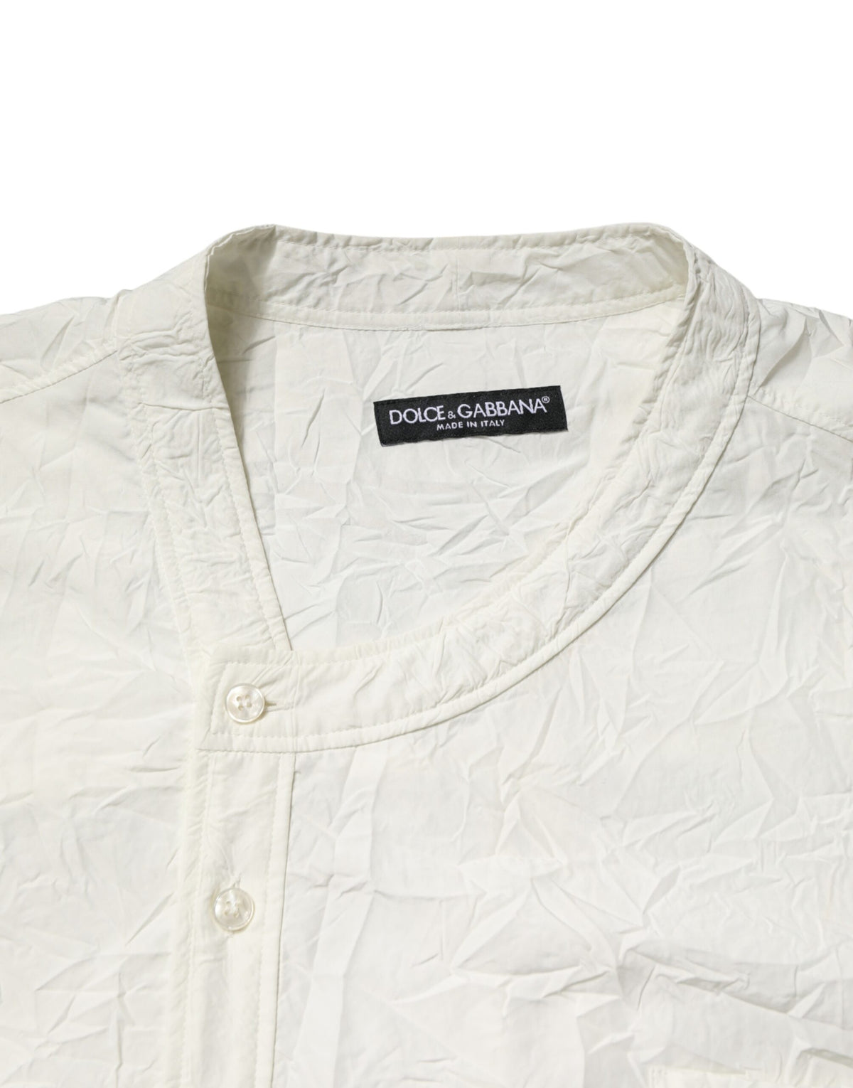 Dolce & Gabbana White Cotton Men Long Sleeves Men Shirt